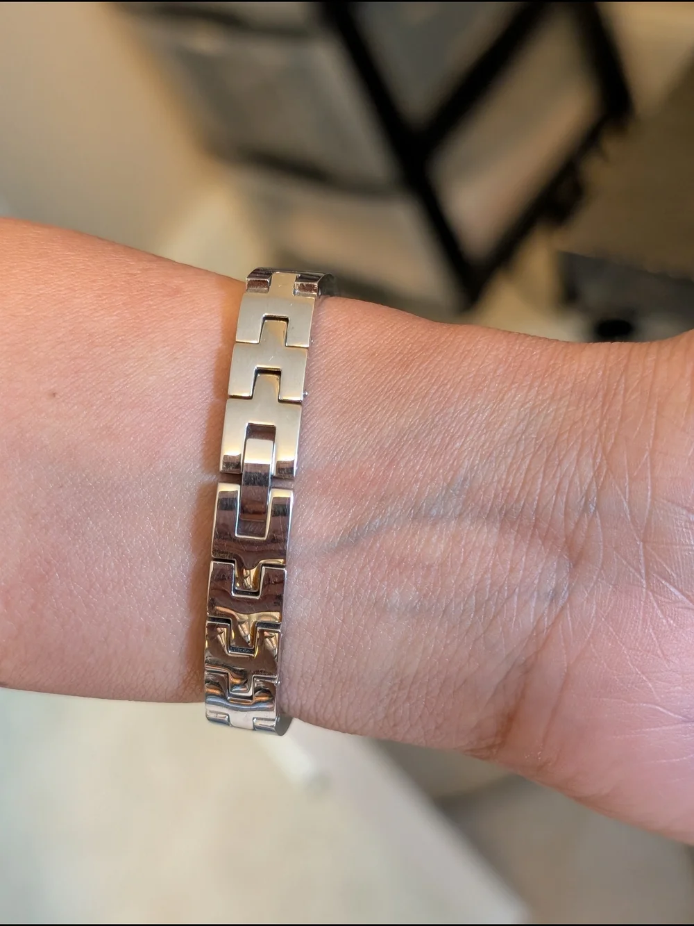 Movado Silver-Tone Dial Ladies Bracelet Watch with Crystal Accents